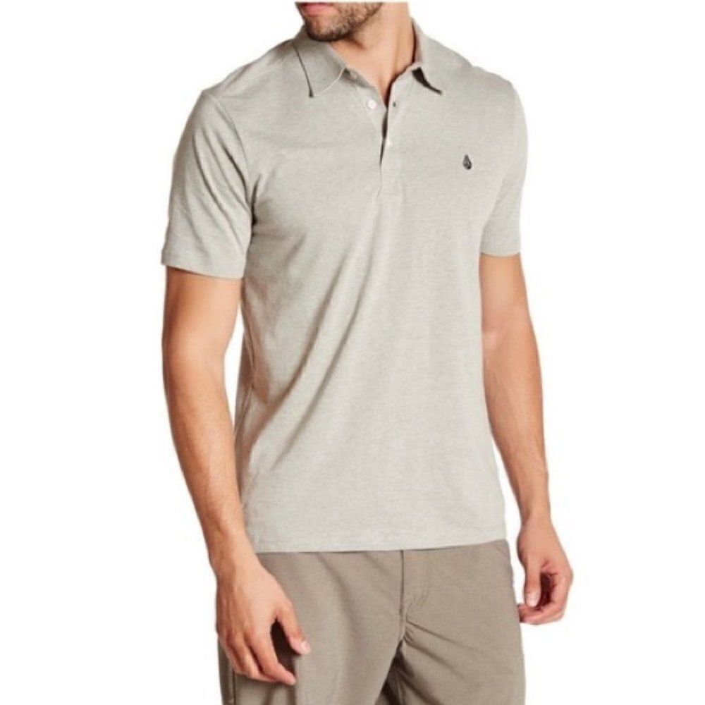 Volcom Banger Polo Heather Gray Small NWT